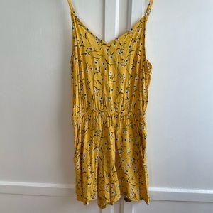 Yellow floral romper